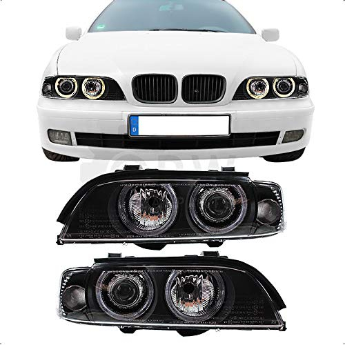 XENON SCHEINWERFER SET E39 Bj. 1995-08/2000 KLAR/SCHWARZ ANGEL EYES