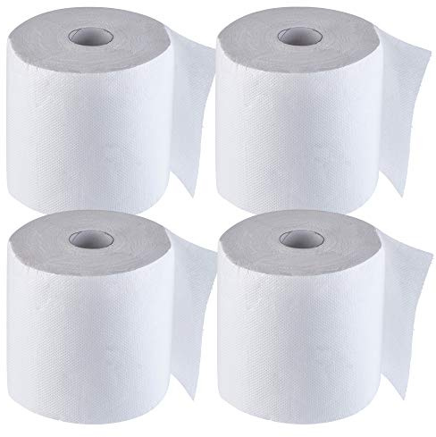 KADAX Kitchen Roll, 2-Ply Kitchen Paper Made of 100% Cellulose, Paper Towel, Embossed Kitchen Towel, Household Roll for Cleaning, Toilet Paper, Household Paper, White (4.60 m)