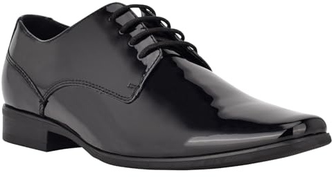 Calvin Klein Men's Brodie Oxford Shoe, Black Patent, 7.5