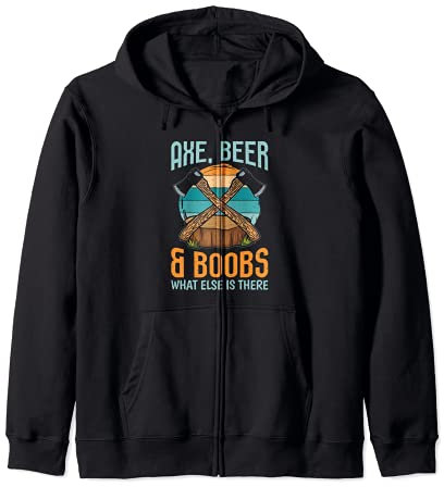 Bière lancer hache hache hache lanceur cadeau drôle Sweat à Capuche