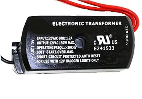 Ironsmith Lighting Products 150 Watt Dimmable Halogen Lamp Transformer - Plastic Material, Halogen, Xenon, Krypton Type Light Bulbs Support - Short Circuit Protected with Auto Restart