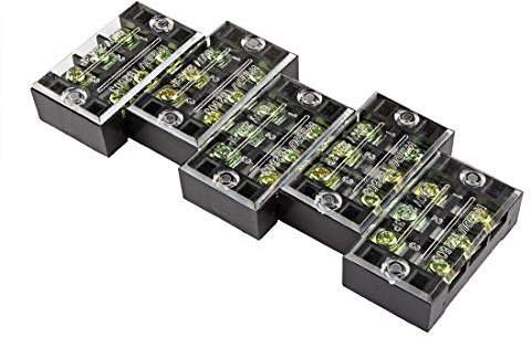 New Lon0167 5 Pcs 3 Positions Dual Rows 600V 25A Wire Barrier Block Terminal Strip TB-2503(5 Stücke 3 Positionen Doppelreihen 600 ν 25A Draht Barrier Block Klemmleiste TB-2503