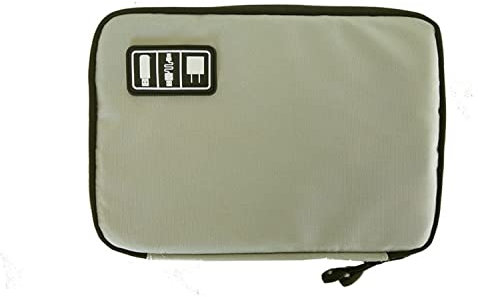 OUMIFA Kabelmanagement-Box Kabelorganisator Aufbewahrungstaschen System Kit Fall USB Datenkabel-Kopfhörer-Drahtstift Power Bank Digital Gadget-Geräte Reisetaschen (Color : Grau)
