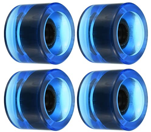 PATIKIL 4Pack 70mm 78A Langboard Rad Weich Cruiser Räder Straße Räder für Skateboards Skateboard Rad Ersatz PU Klar Blau