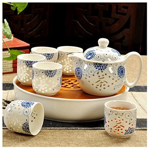 Servizio te Set da te Servizio da Tè Set Di Tazze Da Teiera Cinese In Ceramica Set Da Tè Cinese Con Vassoio Da Tè Set Di Tazze Da Tè, Può Essere Utilizzato Per L'home Office Set da tè Servizio da the