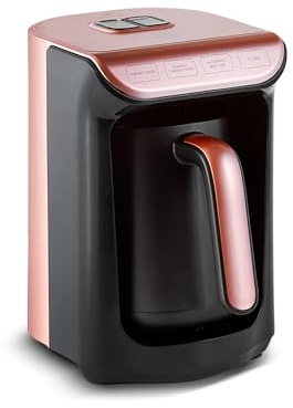 KARACA Hatır Köz Turkish Coffee Machine, for 5 People, 535W, Simple, Traditional & Fully Automatic Turkish Coffee Maker, Roseberry