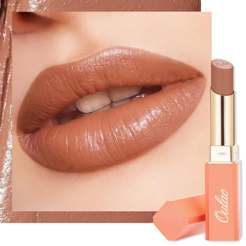 Oulac Braun Pflegender Lippenstift - Matte mit Satin Finish Lippenstifte, Cremige Textur, Feuchtigkeitsspendender Lippen, Langanhaltender Hochpigmentiert, Mit Shea Butter, Vegane, 4g, SG05 Body Talk