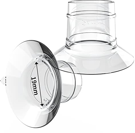 Kissbobo Flange Insert 19mm, Compatible with Kissbobo1508/1508Pro/Lansinoh/momcozyS9/S10/S12/Willow/Elvie/TSRETE,Portable Breast Pump Shields/Flanges,Milk Collector 24mm Universal