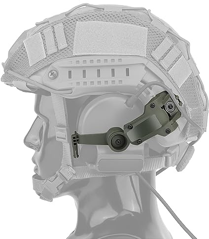 Taktisk hjälmskena headsetadapter, multivinkel rotation hörlurskonsol kit kompatibel med OPS Core ARC/Team Wendy M-LOK