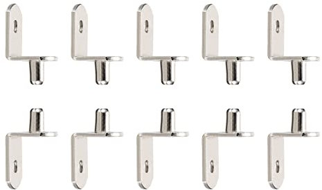 DTGN 0.2x0.31(DxL) L-Regal Unterstützung Peg - 50Pack - Gut für Möbel Regal - Langlebig Eisen Regal Halterung Stifte mit Loch - Silber