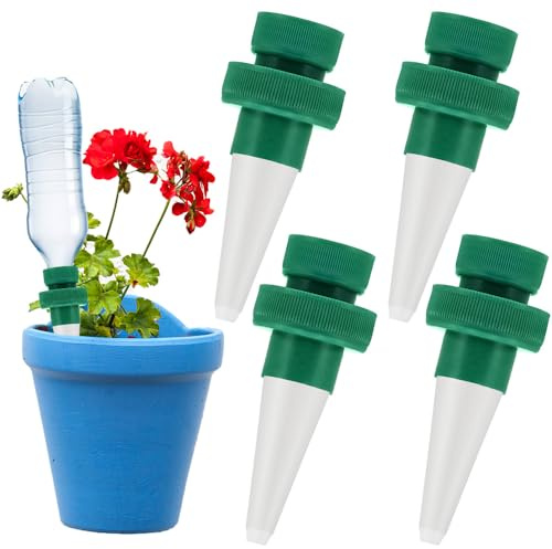 NAROSEBE 4 PCS Riego por Goteo Automático Kit, Riego Automatico Macetas, Sistema de Riego Automático para Macetas, Riego Goteo Macetas, Riego Por Goteo Para Macetas para Regar Plantas