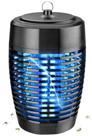 Lampada Antizanzare Elettrica, 13W 1500V Zanzariera Elettrica con Spazzola di Pulizia, IPX4 Impermeabile Trappola per Zanzare Repellente che Riduce Efficacemente gli Insetti Volanti per Uso Interno