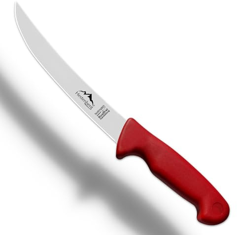 HESTENBERG Solingen Germany Zerlegemesser in Rot, geeignet als Metzgermesser, Schlachtmesser & Fleischmesser (7)