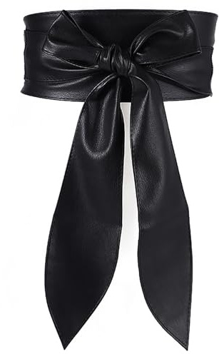 SinChic Ceinture Noir Femme de Mariée,Large Ceinture Élastique Ceinture en Satin Réversible de Robe Corset à Lacets Rétro Cinch pour Filles Chemises Jupes Habiller Robes de Soirée