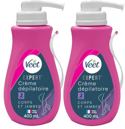 Veet - Crème Dépilatoire Expert 400mL - Lot de 2