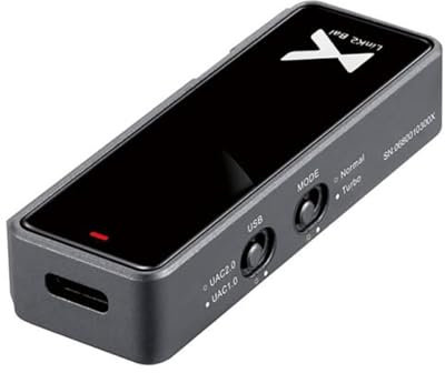 xDuoo Link2 Bal Max Portatile DAC Amplificatore per cuffie: 2x CS4313 PCM32Bit/384kHz DSD256 USB Type-C a 3,5+4,4mm Uscite per cuffie con Due Modelli USB supportano PC/Tablet/Telefono/Switch (Grigio)