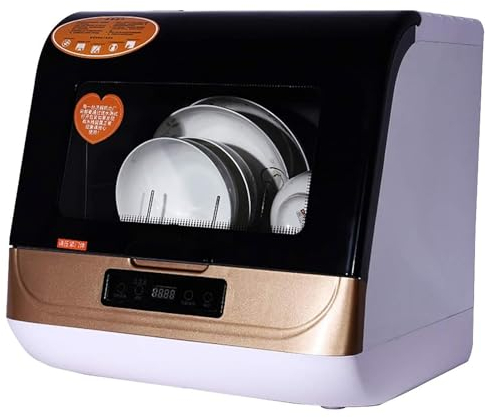 Mini Lave-vaisselle, Lave-vaisselle De Comptoir Compact, Lave-vaisselle De Table, Nettoyage À Haute Température Entièrement Automatique De 70 ℃, Stérilisation, Séchage, Avec 3 Modes : Lavage Rapide