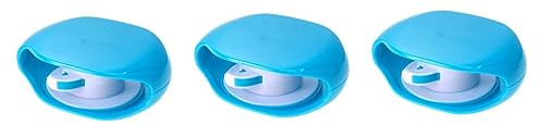 HOMSFOU 3pezzi Avvolgicavo Automatico Per Cuffie e Cavi Di Ricarica Organizzatore Compatto Per Uso Domestico e Viaggi Realizzato Materiale Resistente e Colore Blu Soluzione Per Cavi