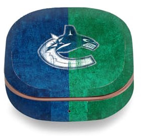 Head Case Designs Offizielle NHL Halb beunruhigt Vancouver Canucks Vinyl Haut Aufkleber Abziehbild Abdeckung kompatibel mit Buds Live/Buds Pro / Buds2