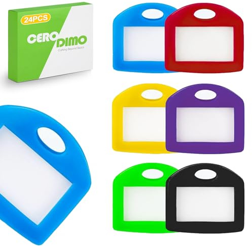CeroDimo 24 Pack Multi-Colored Key Identifiers with Soft Key Caps for House and Office