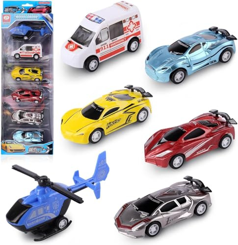Ainvliya Cars Spielzeugauto Model, Metall Mini Modellauto Auto Car Toys Die Cast Spielzeugaut Spielfahrzeuge Kleine Fahrzeuge Autos Geburtstag Geschenk Spielzeug für Jungen Kinder Kindertage