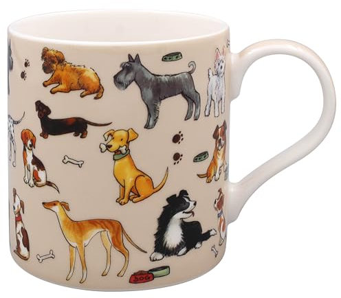 The Leonardo Collection Finola Stack Hot Dogs Mug for Home & Kitchen | Stylish Ceramic Mugs for Tea & Coffee | Lovely Cup Set for Mens Gifts & Birthday Gifts for Women