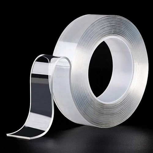 Generisch 20mm x 5 Meter | Nano Klebeband – Transparent – 2mm Dick – Waschbares & Wiederverwendbares Montageband – Doppelseitig Extra Stark – Spurlos abnehmbar