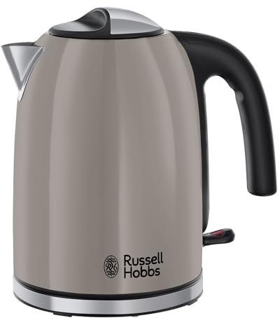 Russell Hobbs Kettle [1.7L, 3000W, Stainless Steel] Classics Mocha (removable Anti-scale filter, 360° base, Boil just Enough, Perfect pour spout, external water level indicator) 28511