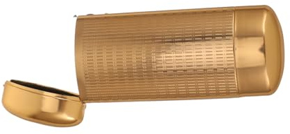 CTIRCHIU Estuche Para Gafas De Sol Rígido De Aluminio Portátil Dorado, Funda Protectora Compacta Para Hombre y Mujer, Tamaño 152x56x32 Mm, Resistente y Ligero Para Uso Diario