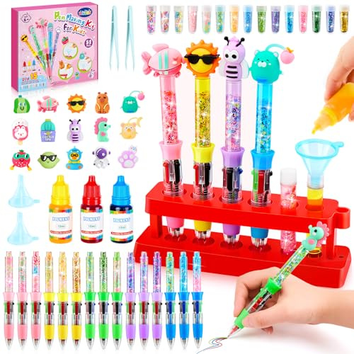 BYHANO DIY Pen Making Kit for Kids, 15PCS Personalised Pens, Pen Creator Studio, Creative Craft kits for Kids, Ideal Gifts for Girls Boys Ages 6+