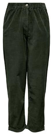Only ONLFLORA - Pantaloni Classici da Donna in Velluto a Coste, Rosin., (XS) W x 32L