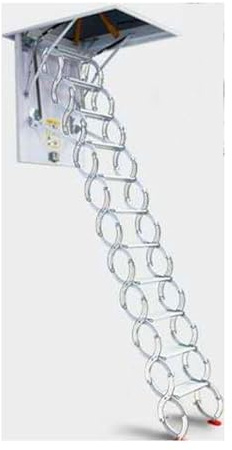 Scala telescopica per soppalco, capacità 400 kg, pieghevole e salvaspazio, per interni, design invisibile, robusta e (larga 70 x 90 cm)