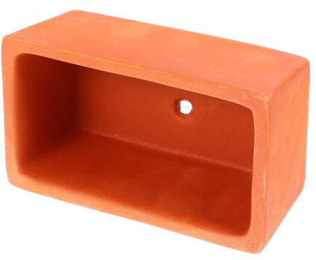 VICASKY Pot À Fleurs Rectangulaire en Terre Cuite avec Trou De Drainage Jardinière pour Petits Plantes Succulentes Et Bonsaï Décoration De Fenêtre Intérieure Lot De 2