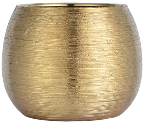 Joygoodta Keramiktöpfe für Pflanzen, Goldblumentopf mit einem Rutschboden, Elegante Wohnkultur für Innen- und Außenbereiche