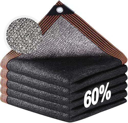 Genérico Red de Sombra Exterior, 60% Malla Sombra con Ojales, HDPE UV Toldo Vela de Sombra,PañO de Sombra para Invernadero/Jardín/Pérgola/Patio Césped/Huerto/Balcon/Terraza(4 x 4.0 m)