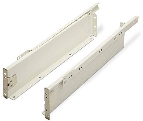 Sistema per Cassetti MetallBox Altezza Telaio: 86 mm/Lunghezza Nominale: 450 mm bianco crema Cassetto Guide per