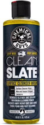 Chemical Guys CWS80316 Clean Slate Deep Surface Cleaning Car Wash Soap (Removes Old Car Waxes, Glazes & Sealants for Superior Surface Prep), 16 fl oz, Citrus Scent