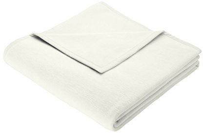 Biederlack Wohn- und Kuscheldecke, 60 % Baumwolle, Veloursband-Einfassung, 150 x 200 cm, Natur, Orion Cotton, 240103