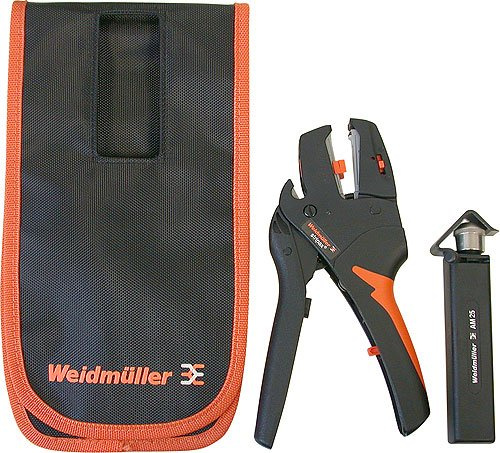 Weidmüller Stripax® Abisolierzange 0,08... 10 mm² - Abmantelwerkzeug AM25 - Gürteltasche aus Kordura Material