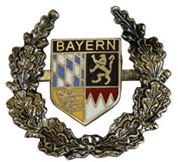 Breiter Hutanstecker Hutabzeichen Hutschmuck Anstecker Bayern Wappen mit Ehrenkranz Trachtenpin Brosche