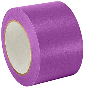 TapeCase 3M 501+ - Cinta de carrocero de alta temperatura, 5 x 152 m, color morado Rollo, color morado