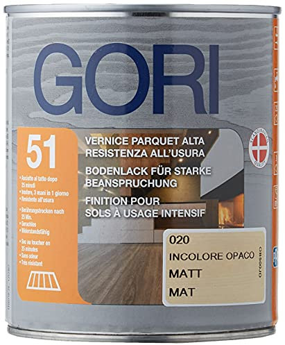 Gori 51 Vernice per parquet e Scale in Legno, incolore Opaco