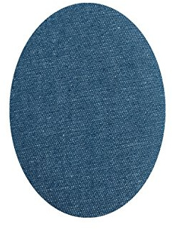 6 Aufbügelflicken Patches Farbe Mittleres Jeansblau – Kinder Kleidung reparieren: Hosen, Pullover, Jacken, 10,5 x 8 cm