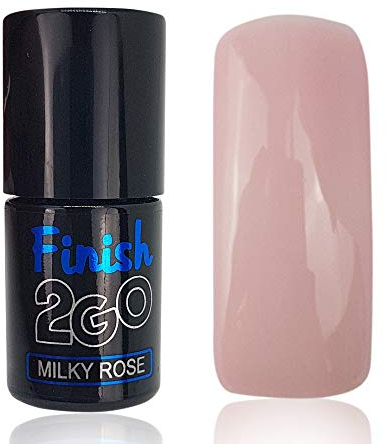 FINISH 2GO Hochglanzversiegeler Versiegelungsgel ohne Schwitzschicht 10ml in Pinselflasche (MILKY ROSÈ)