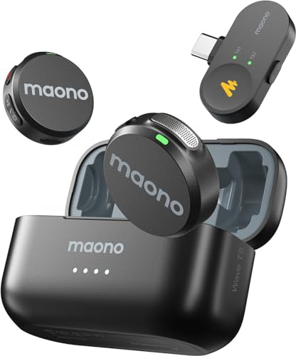 Maono Wave T5 Versión USB Type-C WM650 TYPE C Juego de micrófono de solapa inalámbrico