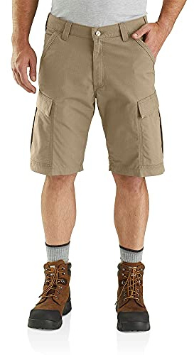 Carhartt 103339.211.S394 Salopette stretch pour homme Coupe droite Marron Taille 31/32