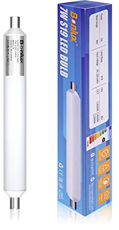 Bonlux Tube LED Linolite S19 7W 310mm Blanc Naturelle 4000K, Lampe Sall de Bain Toilettes 600lm Équivalent 60-65W 360 Degrés pour Éclairage de Miroir Peinture Vitrine