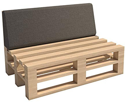 chilly pilley Palettenkissen Gartenkissen Palettenauflage Palettenpolster Indoor Outdoor Waschbar Abnehmbar Sitzkissen Rückenkissen (Rückenkissen 120x40x10/20, Grau)
