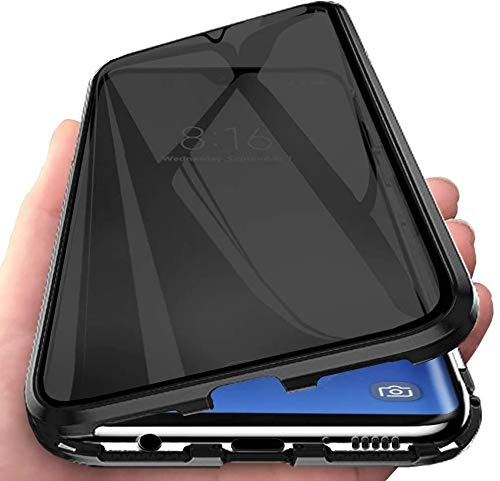 C/N Wishcover Anti-peep Magnetische Hülle für Samsung Galaxy A51 4G mit Sichtschutz Handyhülle 360 Grad Doppelseitig Gehärtetes Glas Schutzhülle Magnetische Adsorption Anti-Spähen Anti-Spy Case