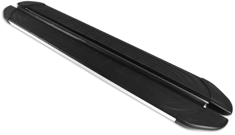 OMAC Trittbretter Seitenschweller kompatibel mit Ford Kuga 2013-2019 Aluminium Schwarz Silber 2X